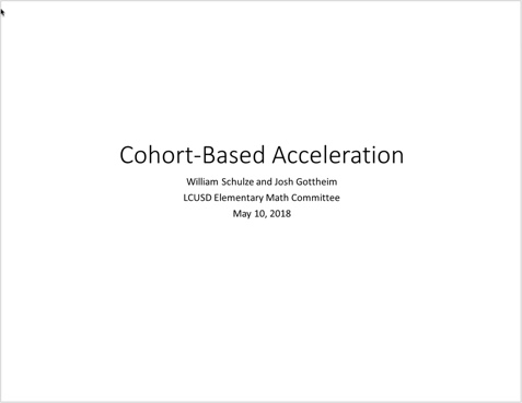 Cohort_Based_Acceleration-Title